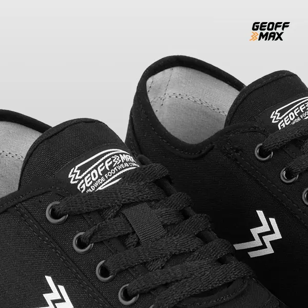 Geoff Max - Dublin All Black Sepatu Pria Wanita Unisex Sneakers Canvas Shoes Casual Snekers 6