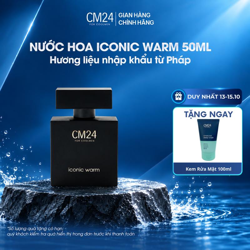 Nước Hoa Nam Cao Cấp CM24 For Coolmen Iconic Warm Phong Cách Trầm Ấm, Sang Trọng 50ml