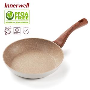 Innerwell กระทะ Nonstick 8 นิ้ว ปลอดสารพิษ 100% PTFE PFOA เหมาะสำหรับทอดไข่และการเหนี่ยวนำ