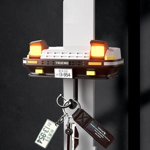注目 AE86 車用ヘッドライトデザインの壁掛けキーホルダー、車好き向けウォールフック、彼氏へのギフトフック、ホームデコレーション、ルームアクセサリー、シェルフ、人気商品