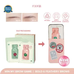 ROONA - Win My Brow Game Card Essence Brow Bomber/Lamination (Membantu membuat alis tebal berserat)  Eyebrow