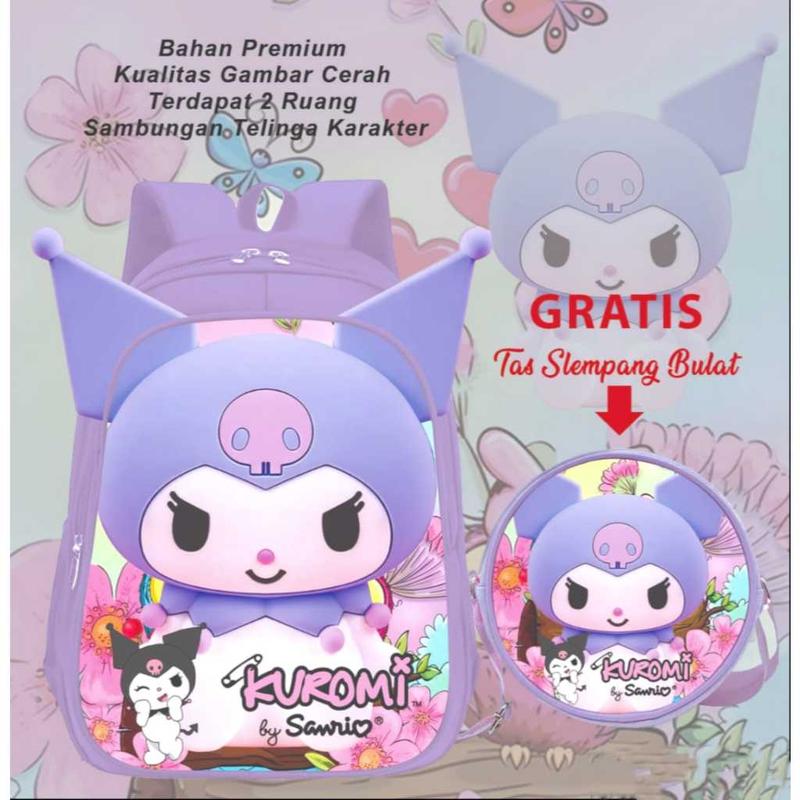 TAS KUROMI MY MELODI RANSEL ANAK SEKOLAH TK/PAUD/SD TERBARU BISA BAYAR DI TEMPAT COD 1