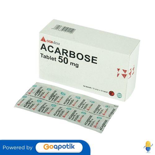 ACARBOSE OGB DEXA MEDICA 50 MG BOX 100 TABLET