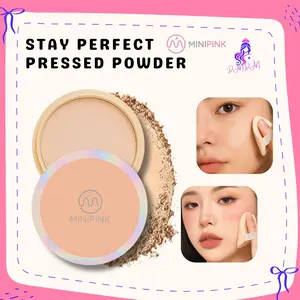MINIPINK Stay Perfect Pressed Powder Matte Bedak Padat Compact Cake Foundation High Coverage MP057 Lasting Loose Waterproof