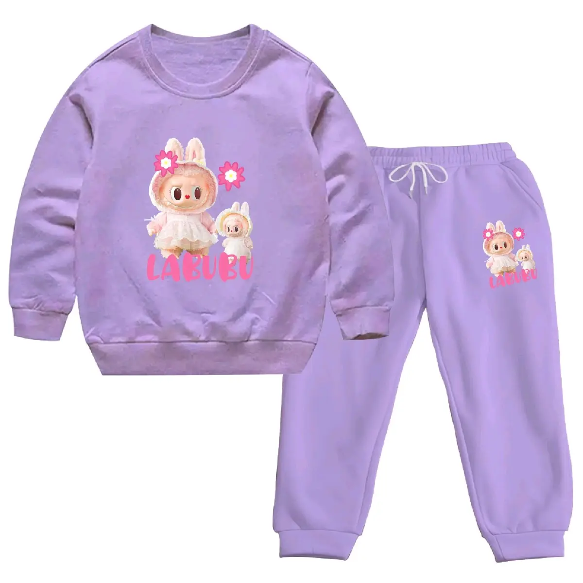 Promo guys!!! Stelan Joger anak viral Labubu Putih berbahan lembut Fashion
