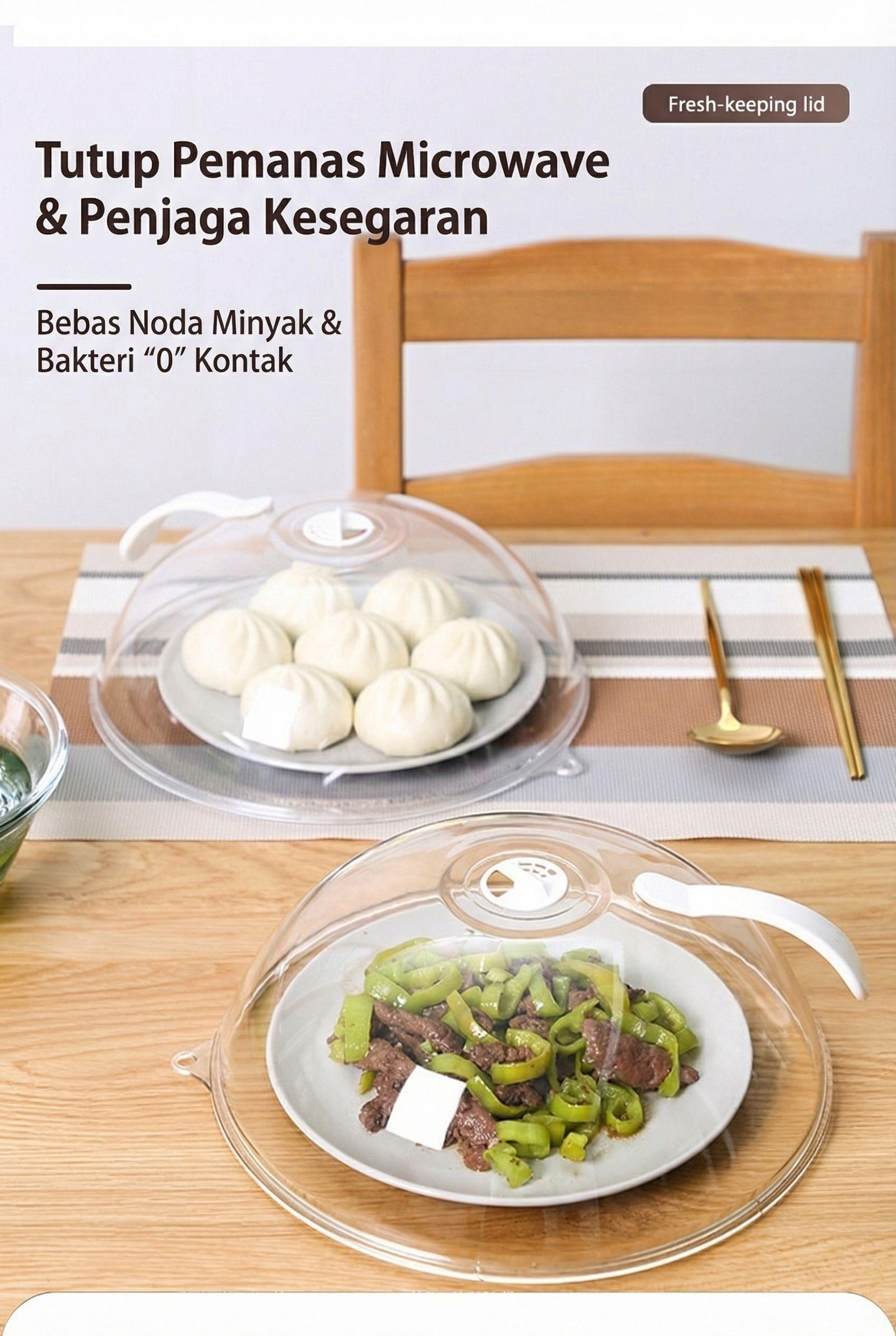 Penutup Makanan Anti Splat yang Aman untuk Microwave, Mencegah Bau Menyebar & Mudah Dibersihkan