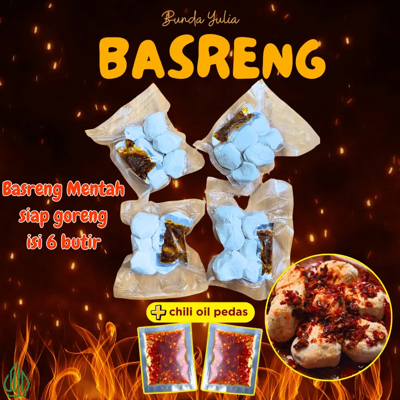 Basreng mentah chili oil viral isi 6 Butir gratis bumbu Bakso Goreng Basreng Viral Lezat Pedas mantap 4