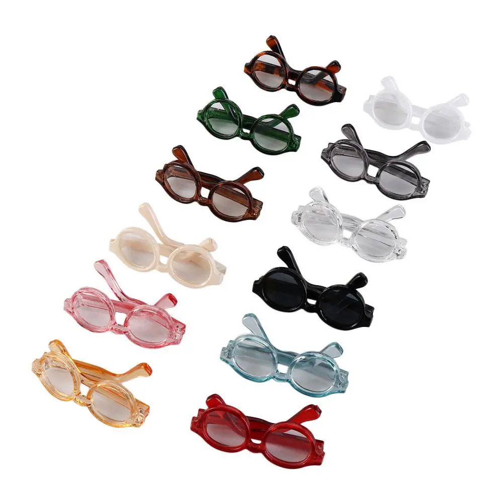 Kính Mini, Búp Bê Nhựa Dễ Thương, Nhiều Màu, Kính Gọng Tròn Thu Nhỏ Kính Mắt Búp Bê, Đồ Trang Trí Búp Bê