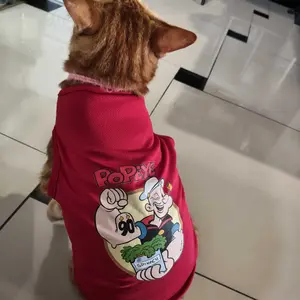 Baju Anjing Karakter Lucu Tom Outfit Kartun Ceria, Adem, Ringan, dan Super Menggemaskan