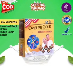 OvisureGold Original BPOM Minuman Susu Premium USA Untuk Kesehatan Tulang Sendi isi 12 Sachet
