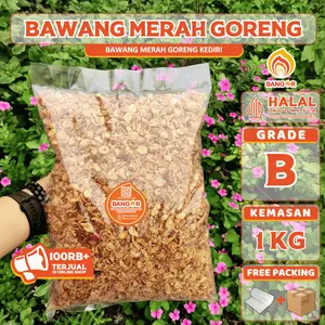 MERAH-B [ 1 Kg ] Bawang Merah Goreng / Brambang Goreng, Grade B, Refill