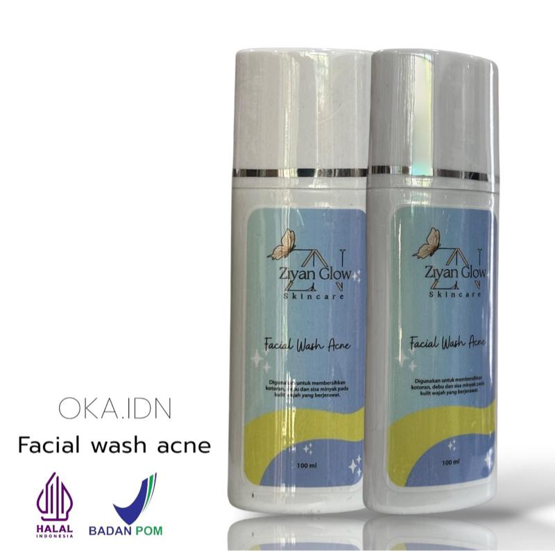 Facial wash acne ziyan glow skincare bpom halal sabun wajah