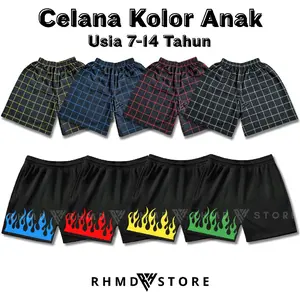 Paket 6 Celana Pendek Kolor Anak Usia 7 - 15 Tahun Boxer Anak Campur Fashion