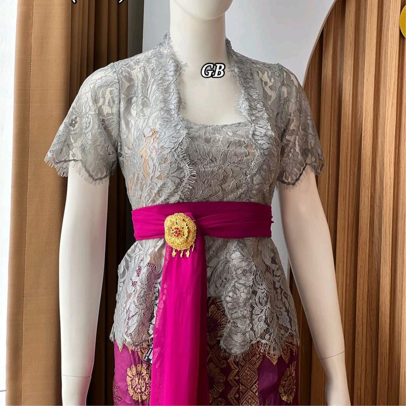 Kebaya Metalic 3D premium Tangan Pendek 3