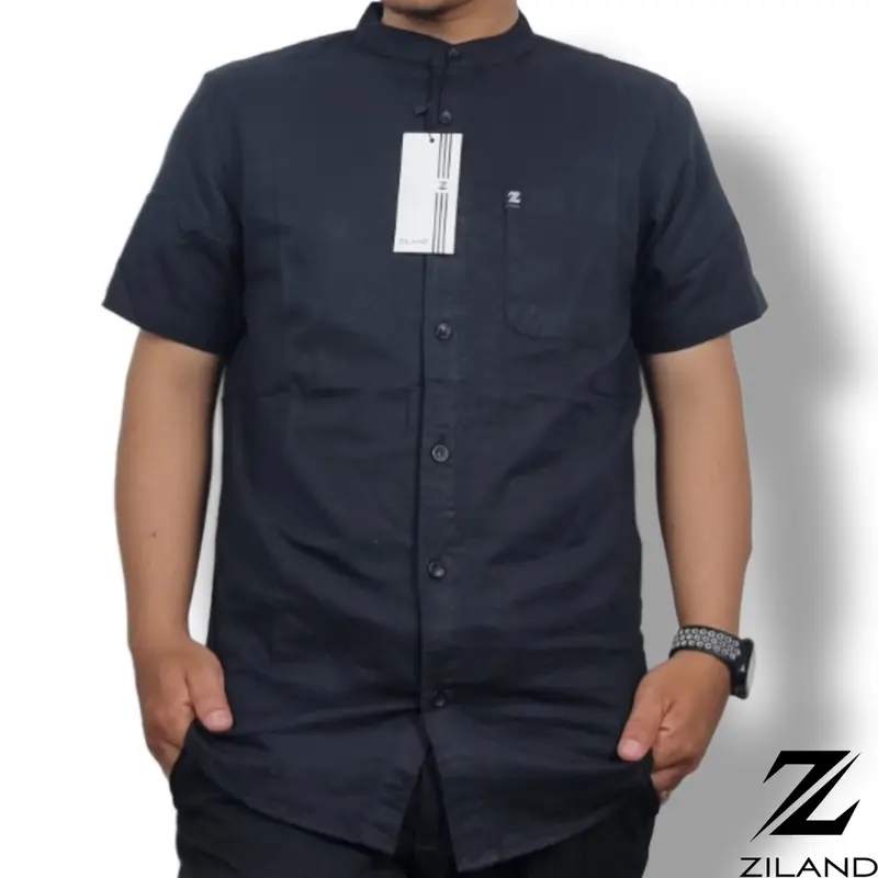 Kemko Dewasa ZILAND New Kemeja Koko Pria Lengan Pendek Polos Katun Sigaret Premium Ada Ukuran Jumbo High Quality 1