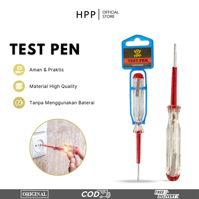 Gambar HPP Test Pen Obeng Tespen Pendeteksi Listrik / Kabel Putus dari hppofficialstore Kota Surabaya Tokopedia