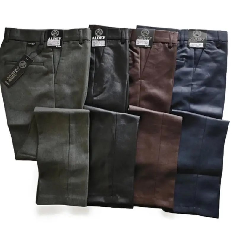 Celana Formal Anak Model Slimfit Bahan Woll Tebal dengan Resleting Auto Lock dan Daleman Furing - Hitam - Fashion laki ankle pants 3