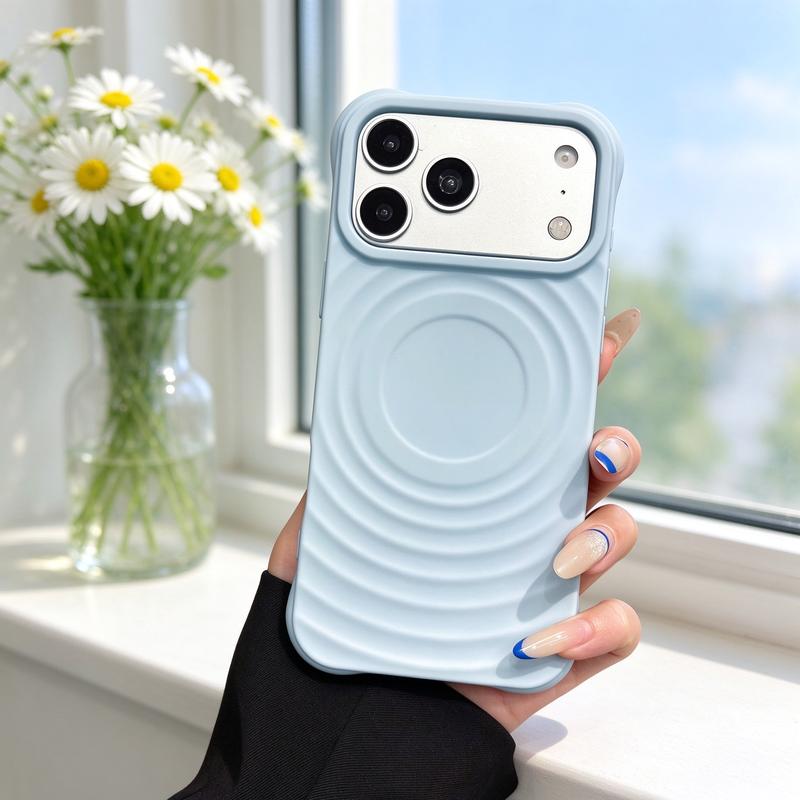 Ốp lưng điện thoại silicone vân sóng nhấp nổi bề mặt mờ cho iphone 17 pro max 18 17 Air 16 15 14 13 12 11 Pro Max Plus thiết kế đơn giản chống rơi và chống sốc chất lượng cao bảo vệ toàn thân