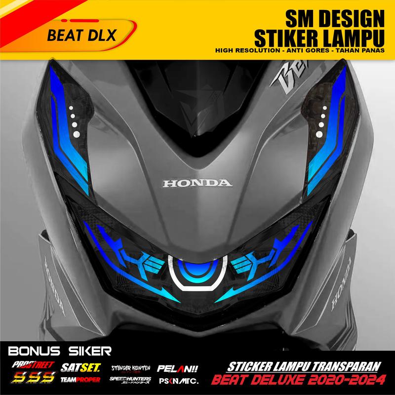 Sticker Variasi Lampu Alis Motor BEAT DELUXE-STREET 2020-2023 3