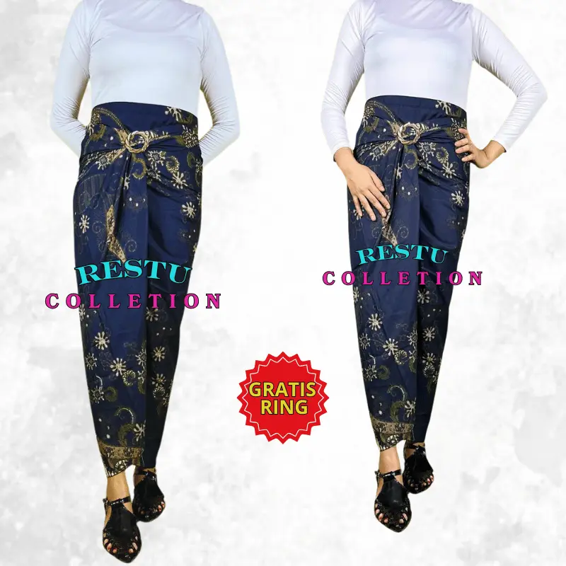 Rok Lilit Warp Skirt Serut Songket Jumputan Batik Panjang Wanita Bawahan Kebaya Kondangan Nikahan Wisuda Modern Tunangan Cewek Bahan Premium All Size Motif Hanna Hitam Kain Ring Tebal Mewah Pesta Party Golden Plus Size Brown  Silver Maxi 1