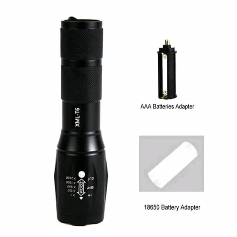 Promo Senter LED Fullset 8000Lumens XML-T6 Super Terang / Senter Camping / Senter Cas Jarak Jauh Wajib Punya Baterai Charger 3