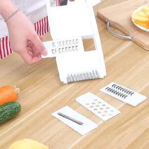 Parutan Serbaguna 4 in 1/Alat Pengiris Buah dan Sayur/Parutan Multifungsi Kitchenware Plastik Stainless Steel