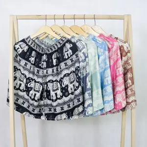 Celana Pendek Wanita Jumbo Motif Gajah Bahan Rayon