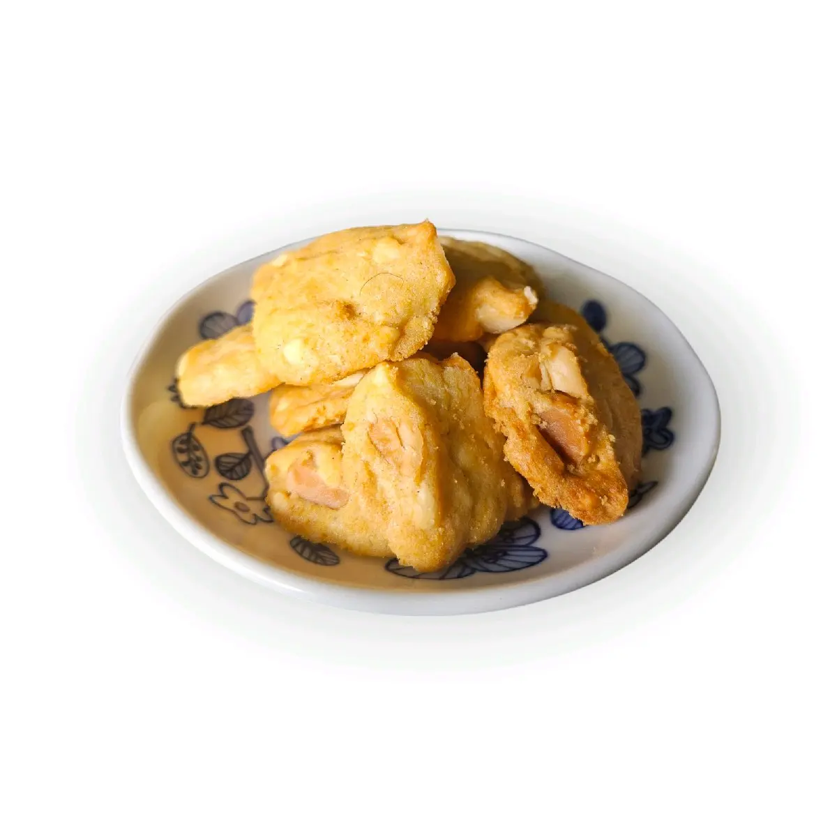 White Chocolate Macadamia Butter Cookies with Chunks of Macadamia Nuts - Crunchy Snack