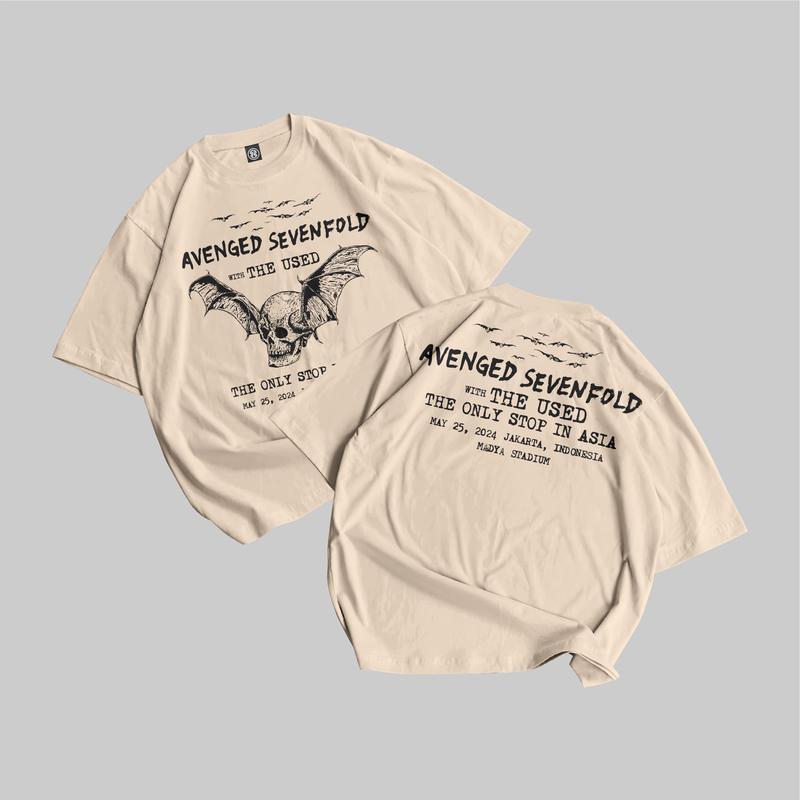 Product Introduction of Kaos Avenged Sevenfold The Only Stop In Asia Konser Distro Combed Pria Wanita Lembut Nyaman 11