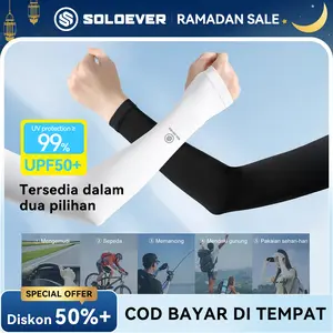 SOLOEVER 1 Pasang UPF50+ Pelindung Matahari Deker Tangan Lengan Lengan Bernapas Penutup Tangan Pendingin Bersepeda Luar Ruangan Matahari Bersepeda Es Kain Lengan