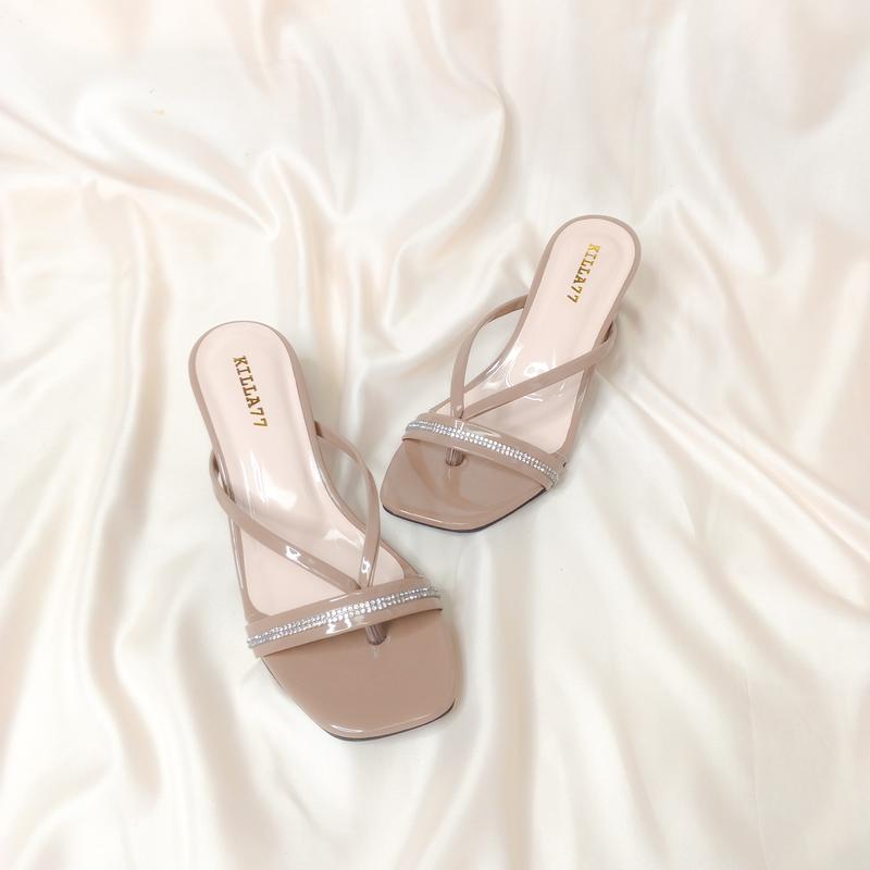 FS HEELS wanita casual hak tinggi 5cm outfit simple AMD01 7