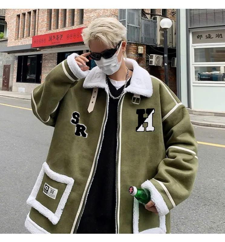 Áo Khoác Da Lộn NẶNG 1KG Lót Full Lông Cừu Siêu Đẹp Unisex Nam Nữ.