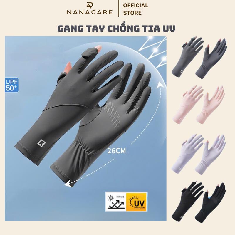  Găng tay chống nắng UPF50+ chống tia UV thoáng khí cho nữ chạy xe đạp  thể thao Sport Chống Trơn 