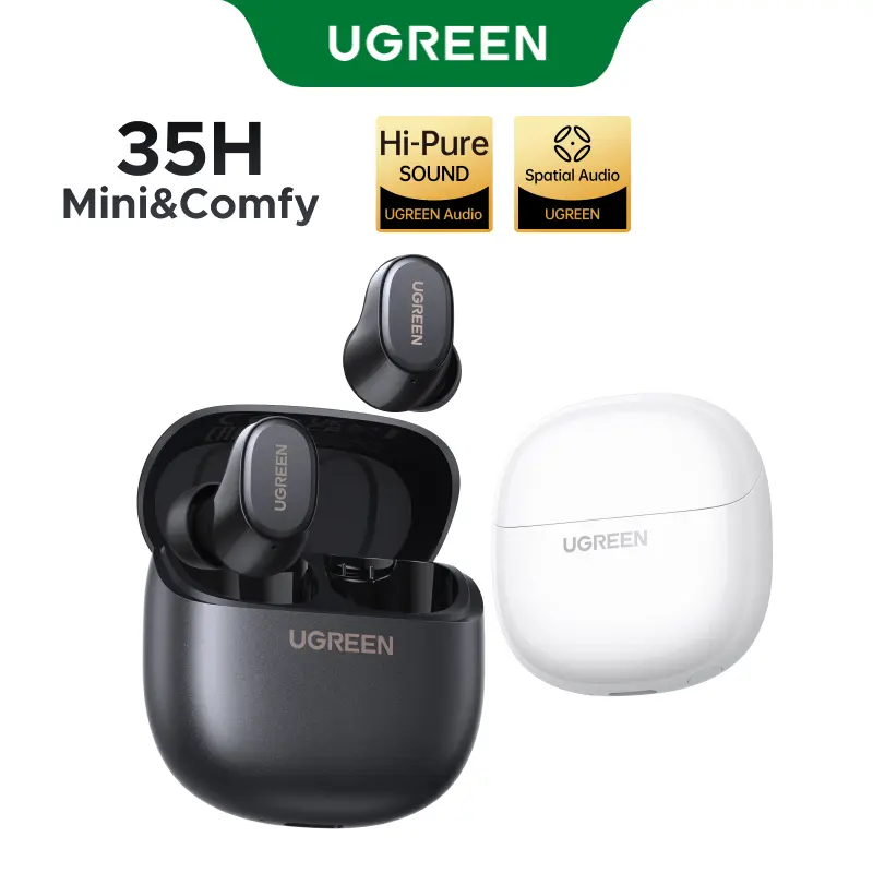 UGREEN HiPure Dots, Tai nghe Bluetooth 6.0, Không dây với thời lượng pin dài, Độ trễ siêu thấp 80ms, Khử tiếng ồn AI, Phù hợp chơi game & học tập, Compatible with iPhone 17 Pro Max, 16 Pro Max, Model: 75627 | BigBuy360 - bigbuy360.vn UGREEN HiPure Dots, Tai nghe Bluetooth 6.0, Không dây với thời lượng pin dài, Độ trễ siêu thấp 80ms, Khử tiếng ồn AI, Phù hợp chơi game & học tập, Compatible with iPhone 17 Pro Max, 16 Pro Max, Model: 75627 | BigBuy360 - bigbuy360.vn