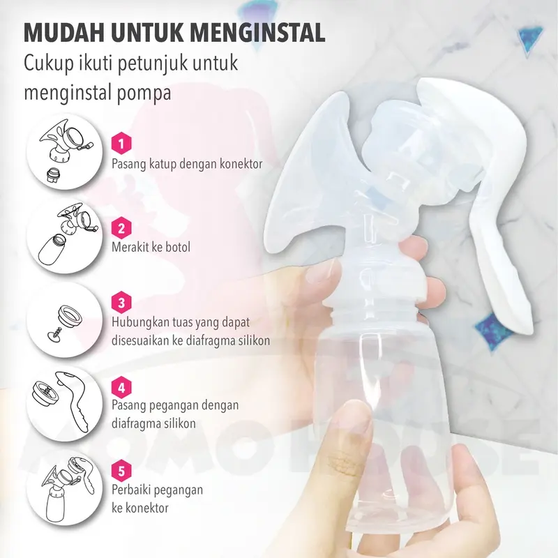 MOMO HOUSE Pompa ASI Manual Silikon Pumping Asi Manual Breast Pump Silikon 6
