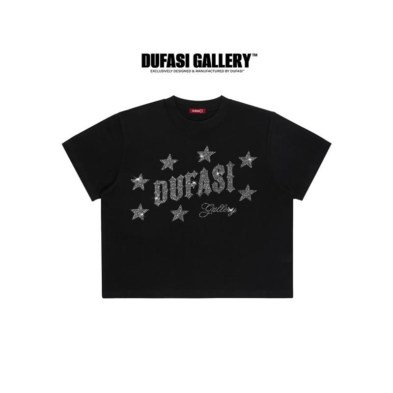  Áo Thun Nam Nữ Unisex Form Boxy DUFASI - 100% COTTON   280GSM - ĐÍNH ĐÁ   BLINGDUSTAR 