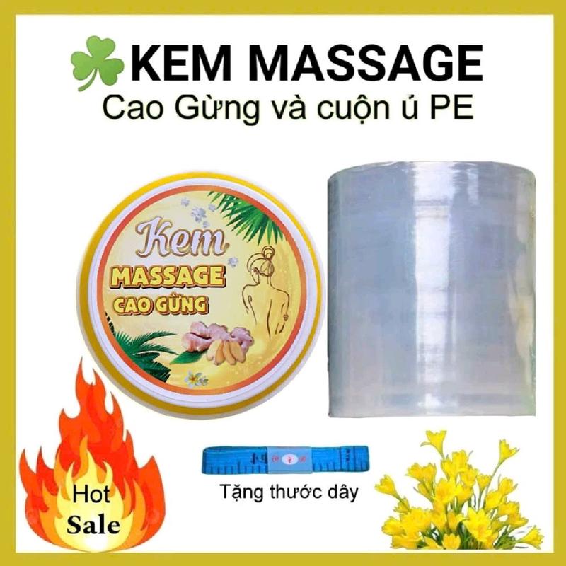 Mua Kem Massage Cao Gừng Tặng Cuộn Ủ lớn 10cm 400gam  -Mẫu cải tiến hủ 250gam 
