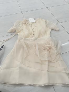 Product Review of HĐ - Váy Thiết Kế Váy Dự Tiệc Tafta Phối Tơ Cổ V Đính Hoa Ba Màu Sang Chảnh Nữ Women V2428 Ghi from 🌽**🌽 0