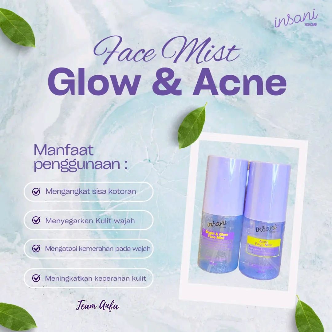 FACEMIST GLOW & ACNE  INSANI SKINCARE Mencerahkan Wajah