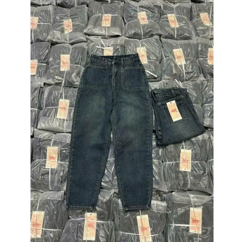 QUẦN JEAN NỮ BAGGY CẠP CAO TÚI CƠI CỰC ĐẸP(Kèm Ảnh Thật Có Sẵn) 4