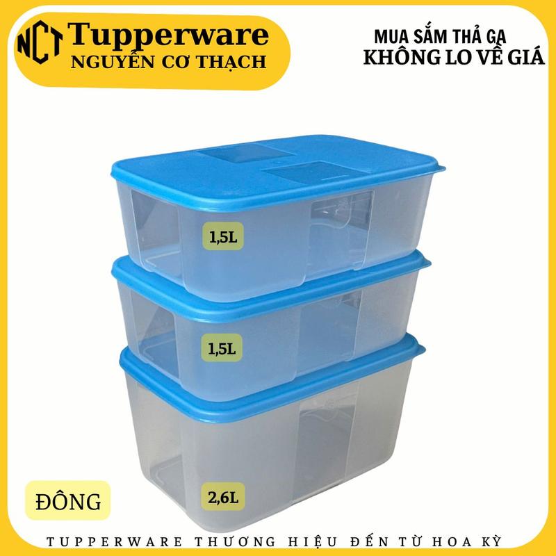Sét 3 hộp trữ đông gen i freezermate 2,5l 2 hộp 1,5l - Tupperware chính hãng