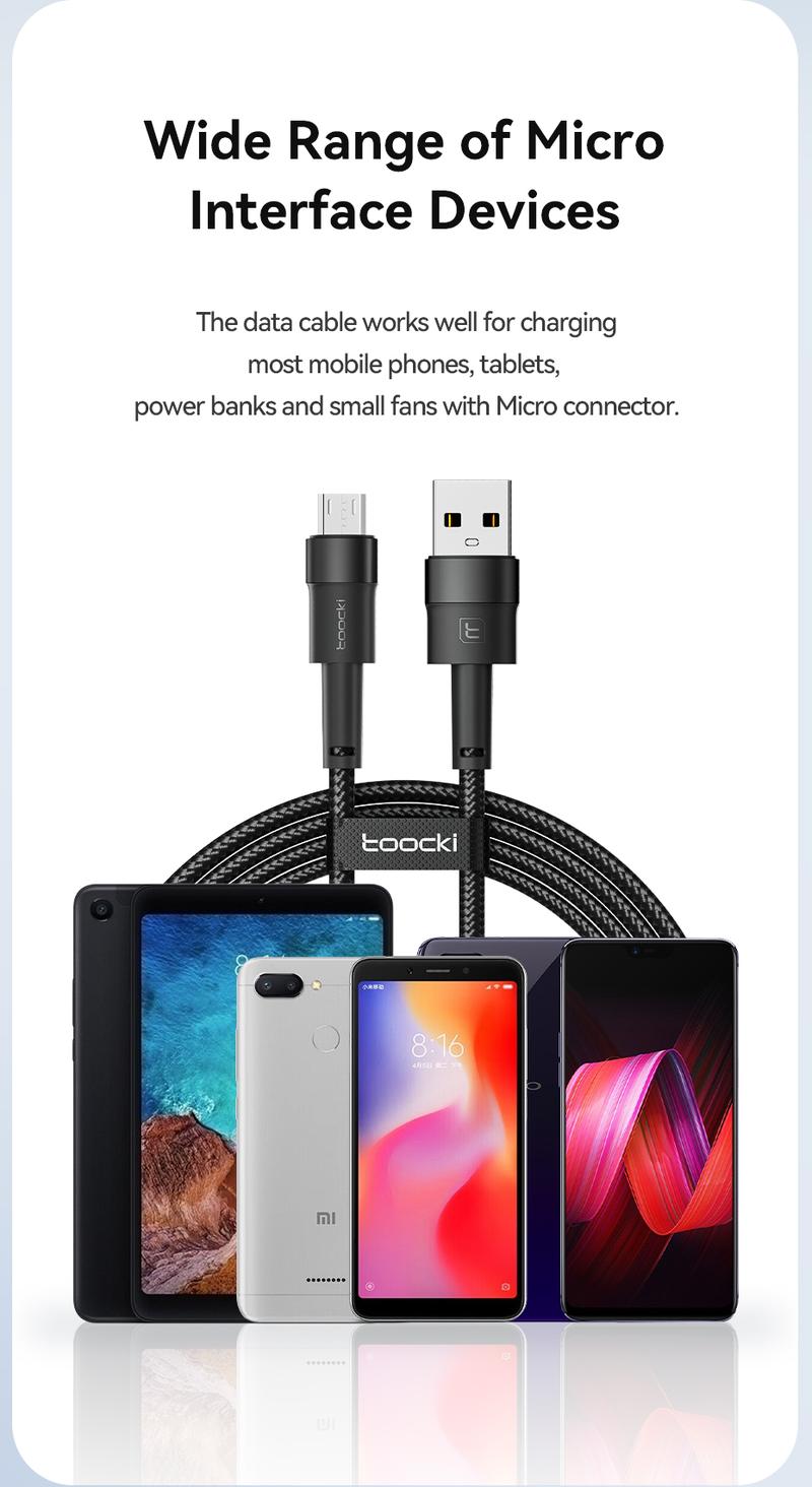 Product Introduction of Toocki 2M Micro USB Cable - Fast Charging for Xiaomi/Redmi/Samsung (Trending Accessory!) 8