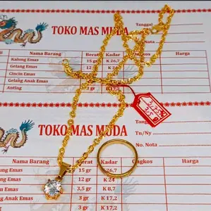 kalung wanita E.M.A.S muda motif nuri free cincin dan surat toko