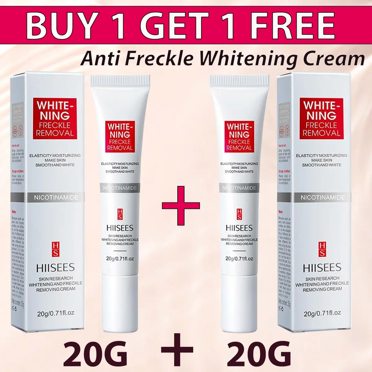 Kem Trị Tàn Nhang Hiệu Quả, Bộ 2 Cái, 20G, Melanin Và Vết Thâm Đen, Chăm Sóc Da