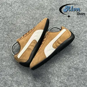 Alvn Shoes sepatu p*ma Speedcat Og brown white sneakers shoes kasual pria dan wanita bahan suede ukuran 36-44 Free Ongkir