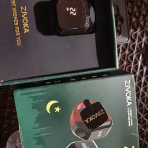 ZIVOKA Smart Tasbih Digital Ring Zikir Cincin Tasbih LED Display Penghitung Doa Elektronik ZR01 Bluetooth 5.3 Tahan Air Layar OLED 0.49 Inci Pengingat Sholat Getaran Pintar