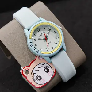BISA COD JAM TANGAN ANAK ANAK TIERRA RUBBER FASHION ANTI AIR FREE BATRE CADANGAN