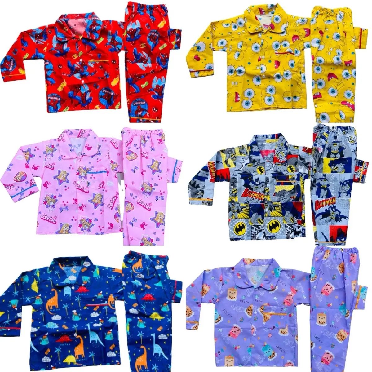 PILIH MOTIF PIYAMA ANAK USIA 1-5 TAHUN SIZE M L XL LENGAN PANJANG PART 1