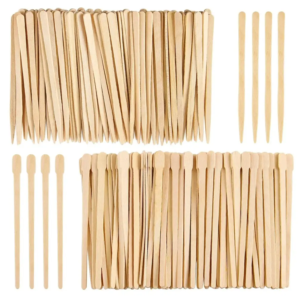 Loại bỏ Depressor Sáp làm rụng tóc Thanh cơ thể 100 cái Dụng cụ Que lưỡi mặt Làm đẹp Thìa gỗ Lông mày Dụng cụ bôi mịn