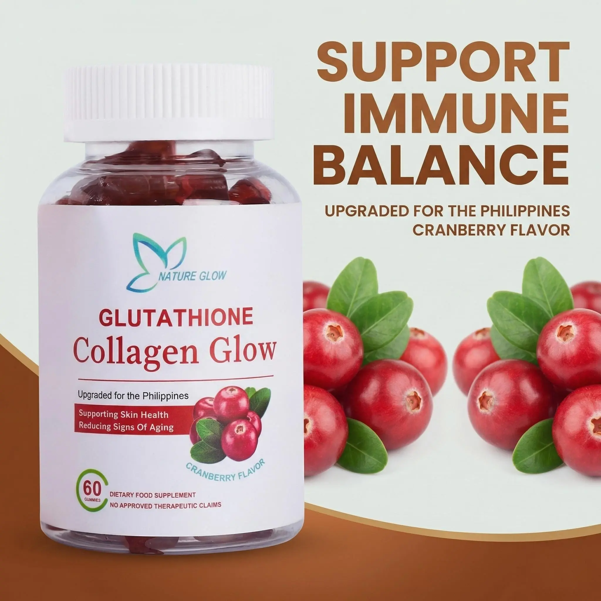 OfficialFDA ApprovedNature Glow 60PC glutathione collagen gummies cranberry flavor - TikTok Shop Philippines OfficialFDA ApprovedNature Glow 60PC glutathione collagen gummies cranberry flavor - TikTok Shop Philippines